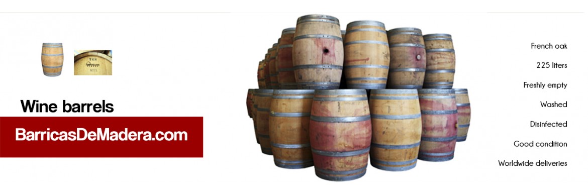 Used wine barrels 225 liters