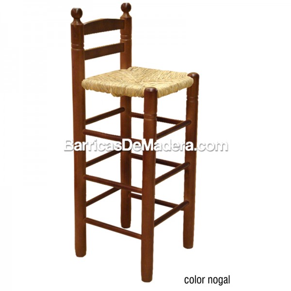 Taburete Alto Chopo Pintado Respaldo